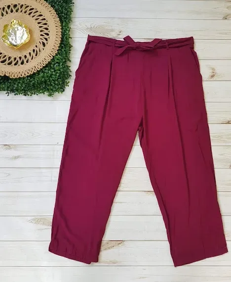 Pantalón Ambiance para dama color vino