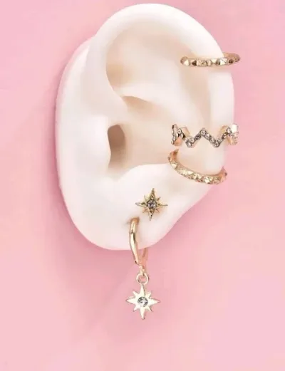 Sets de aretes para dama color dorado