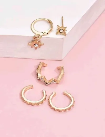 Sets de aretes para dama color dorado