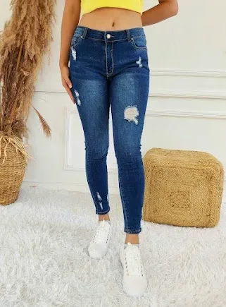 Jeans para dama color azul mezclilla