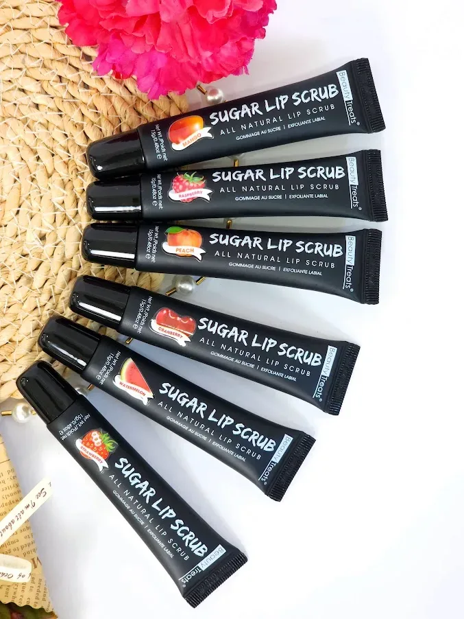 Exfoliantes para labios, sabor y olor al azar.
