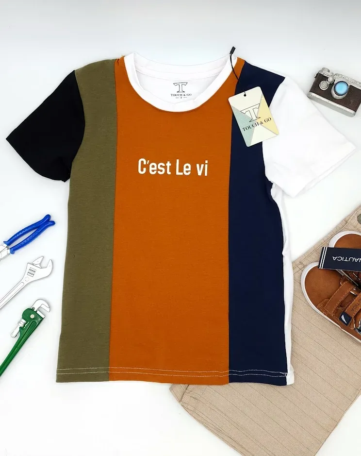 Camiseta Touch and go para niño multicolor