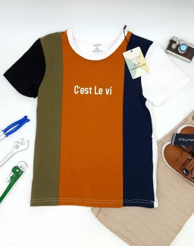 Camiseta Touch and go para niño multicolor