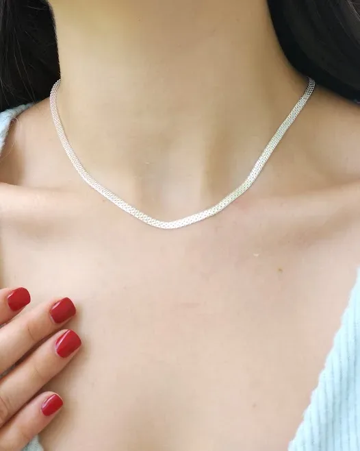 Collar plata 925 para dama color plateado #2