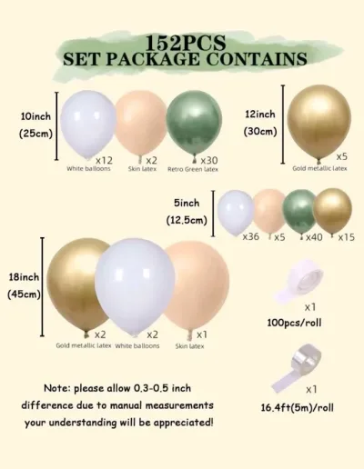 Kit arco de globos decorativo