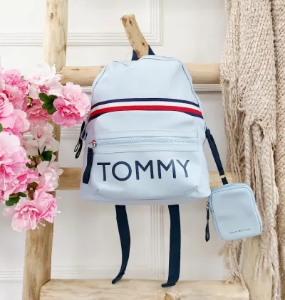 Bolso Tommy Hilfiger para dama color celeste