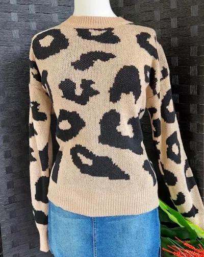 Suéter para dama animal print