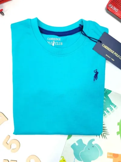 Camiseta Cambrige Polo para niño color turquesa