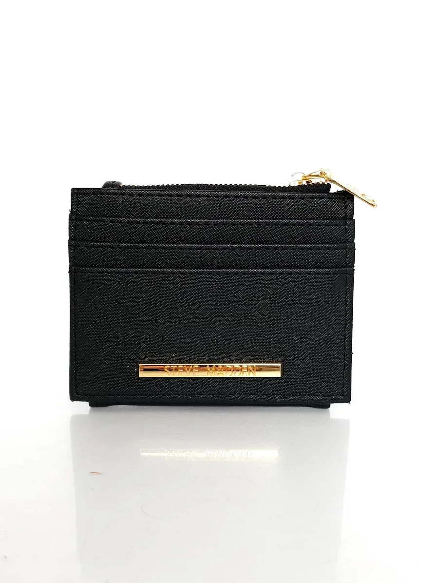 Tarjetero Steve Madden para dama color negro