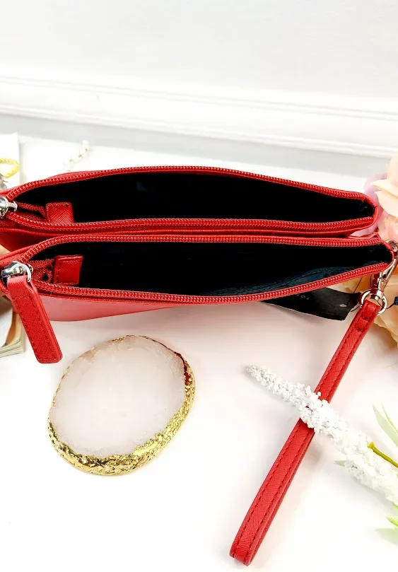 Cartera Tommy Hilfiger para dama color rojo