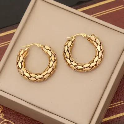 Argollas acero inoxidable para dama