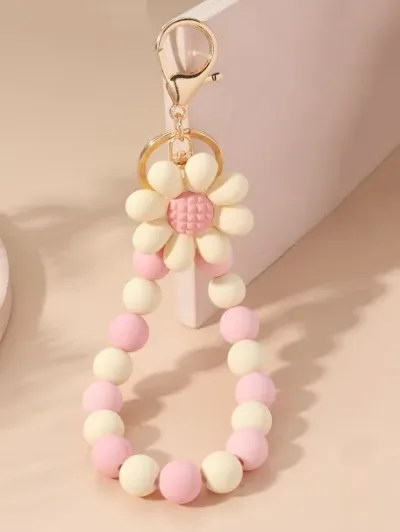 Lavero diseño de flor y cuenta accesorios multicolor