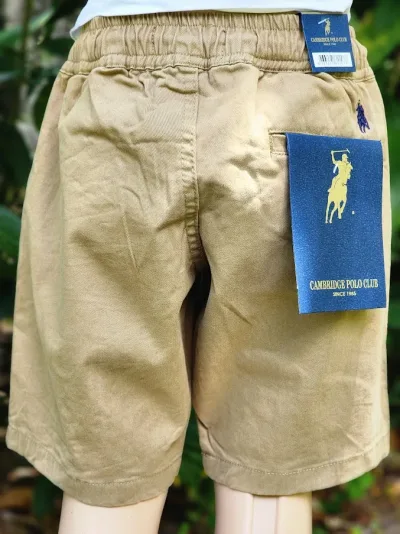 Short Cambridge Polo Club para niño color caramelo
