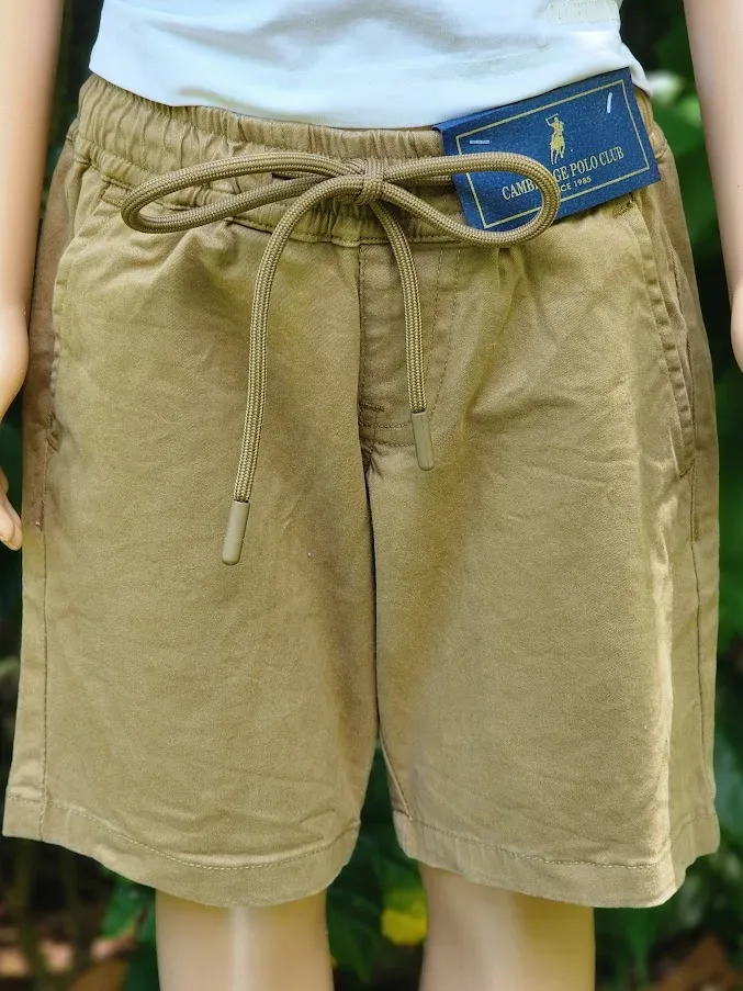 Short Cambridge Polo Club para niño color caramelo