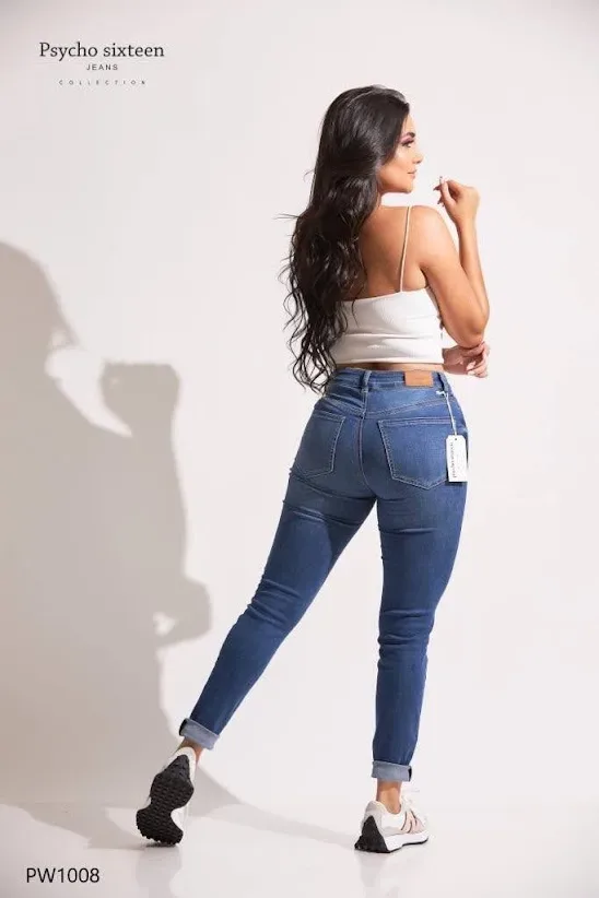 Jeans PSYCHO SIXTEEN para dama high rise, skinny PW108