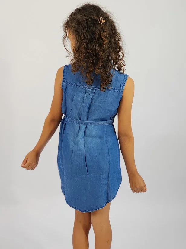 Vestido Cambridge Polo Club azul para niña