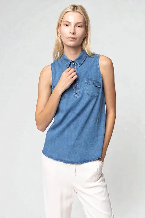 Blusa Naked Zebra para dama #WT4986 COLOR AZUL