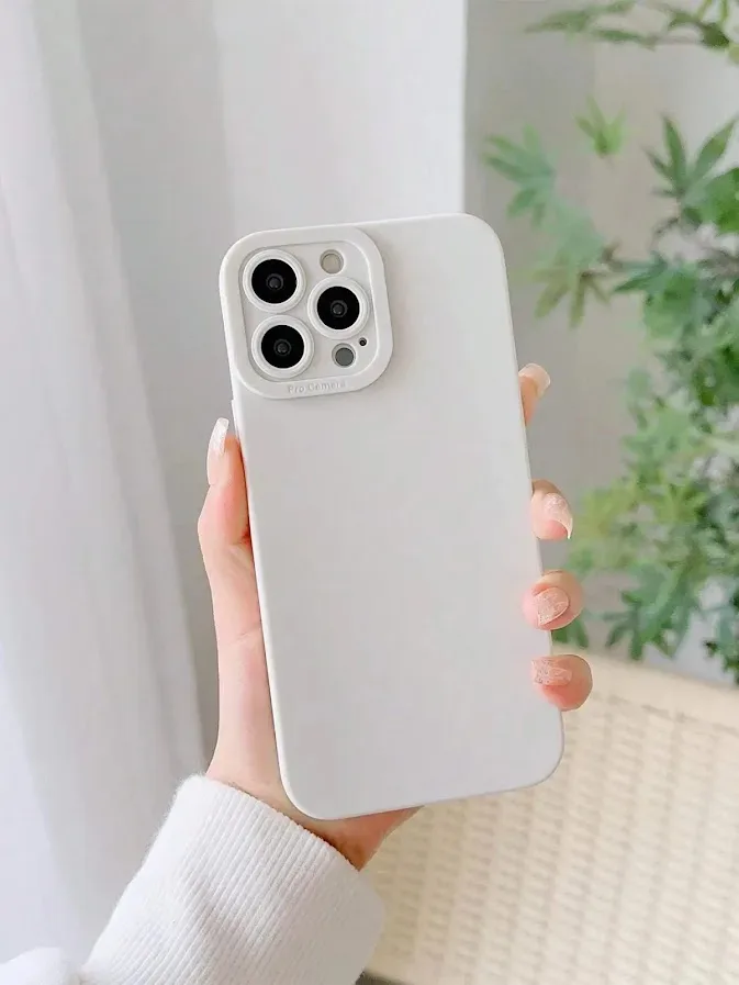 Funda para celular color blanco hueso