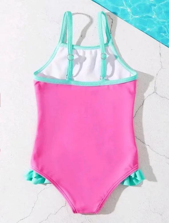 Vestido de baño para niña diseño unicornio