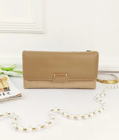 Cartera para dama color beige
