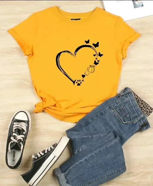 Camiseta amarilla para dama color amarillo