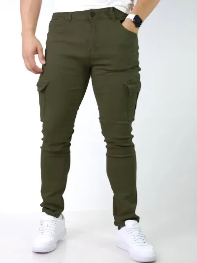 Pantalón Cargo Cambridge Polo Club para caballero color verde musgo