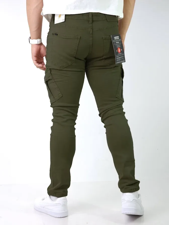 Pantalón Cargo Cambridge Polo Club para caballero color verde musgo