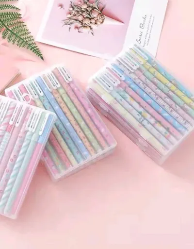 10 Plumas de gel color mixto