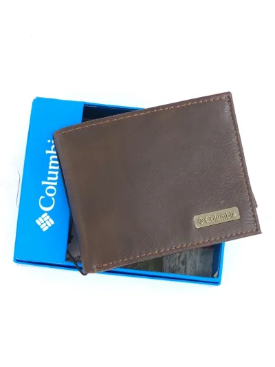 Billetera Columbia color café oscuro
