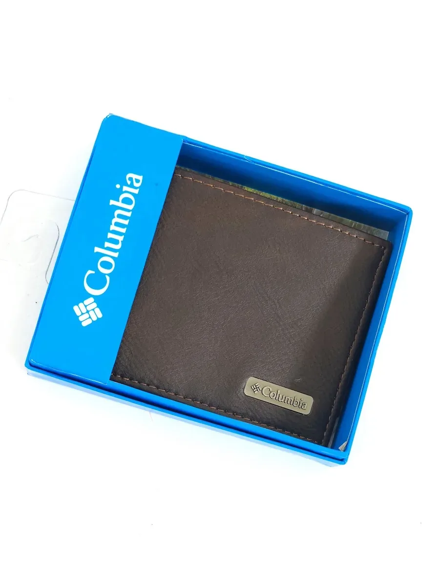 Billetera Columbia color café oscuro