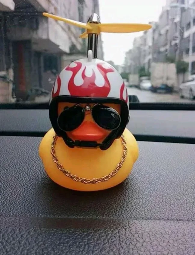 Adorno para coche diseño de pato de goma