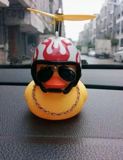 Adorno para coche diseño de pato de goma