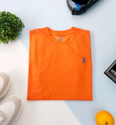 Camiseta Cambrige Polo Club para Caballero color naranja