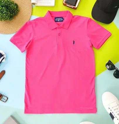 Camiseta Cambridge Polo Club para caballero color fucsia PC-02537