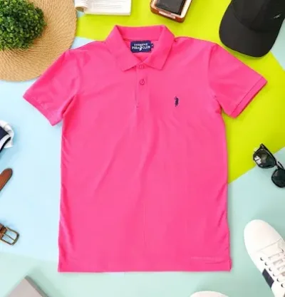 Camiseta Cambridge Polo Club para caballero color fucsia PC-02537