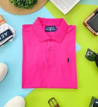 Camiseta Cambridge Polo Club para caballero color fucsia PC-02537