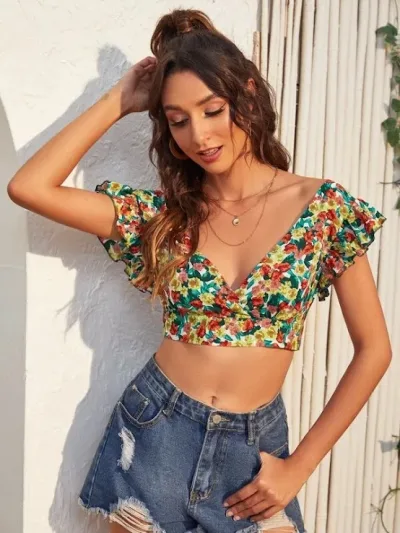 Top para dama con diseño floral