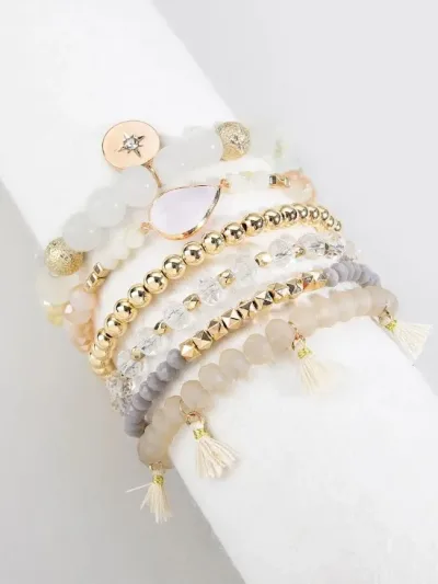 Set de 6 pulseras para dama fantasia