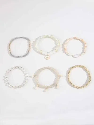 Set de 6 pulseras para dama fantasia