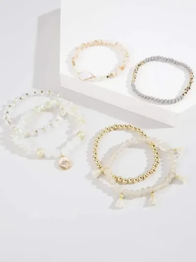 Set de 6 pulseras para dama fantasia