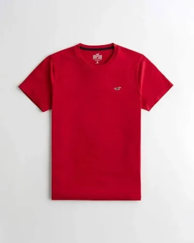 Camiseta Hollister para caballero color rojo