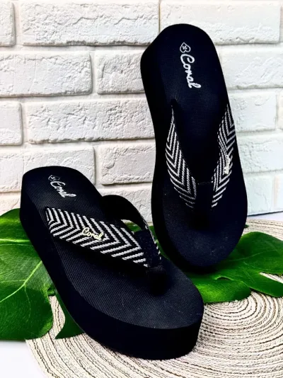 Sandalias Coral Marnie Black Tex para Dama