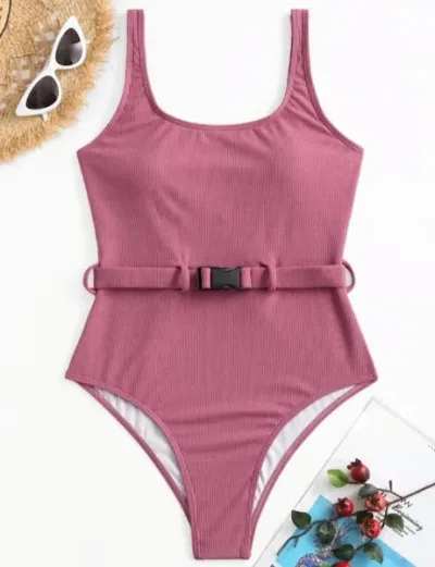 Vestido de baño para dama color palo rosa