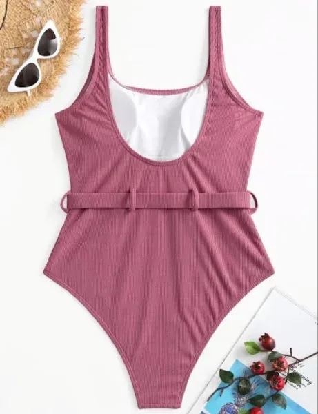 Vestido de baño para dama color palo rosa