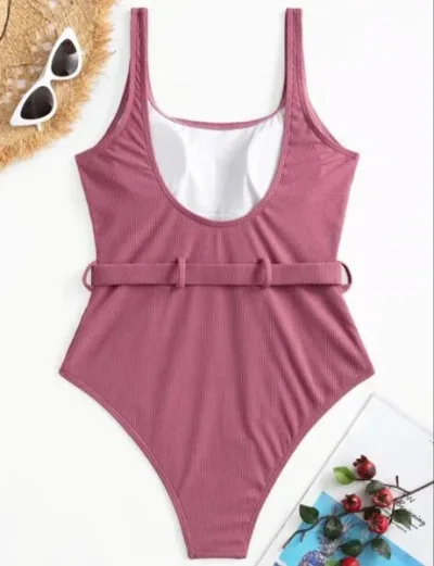 Vestido de baño para dama color palo rosa