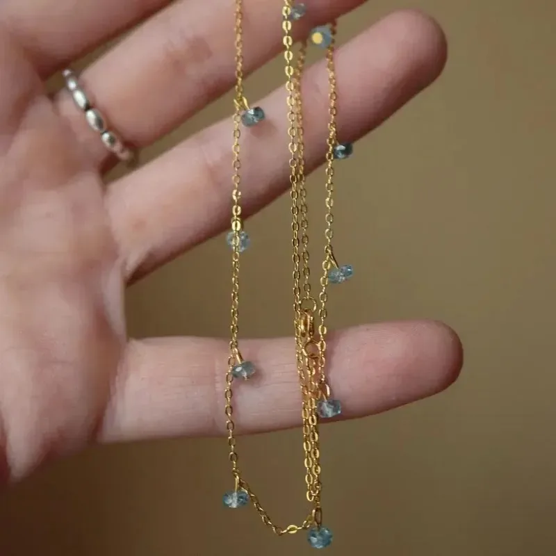 Collar de acero inoxidable para dama color dorado