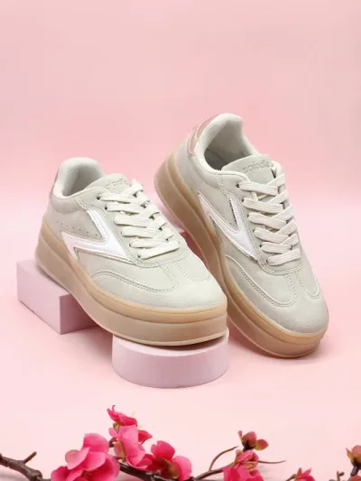 Tennis Sabata para dama 1411203A BEIGE/GOLD