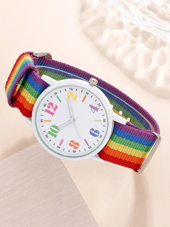 Set de reloj y pulsera para dama multicolor