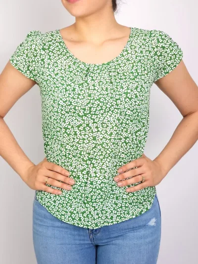 Blusa para dama color negro floreada