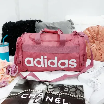 Bolso Adidas para dama color rosa y blanco